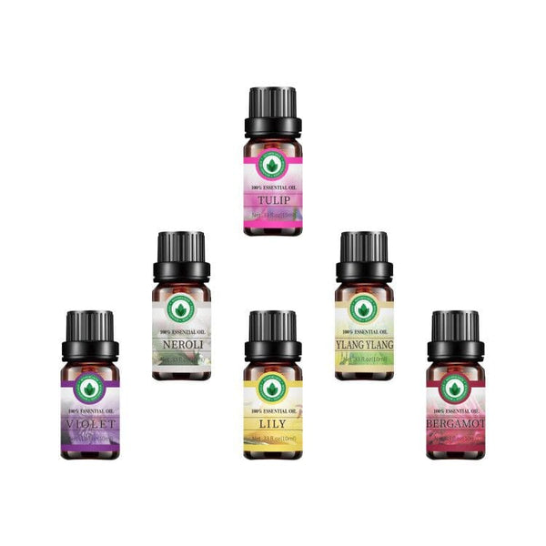100% Organic Floral Aroma Therapy Oils Set (6)