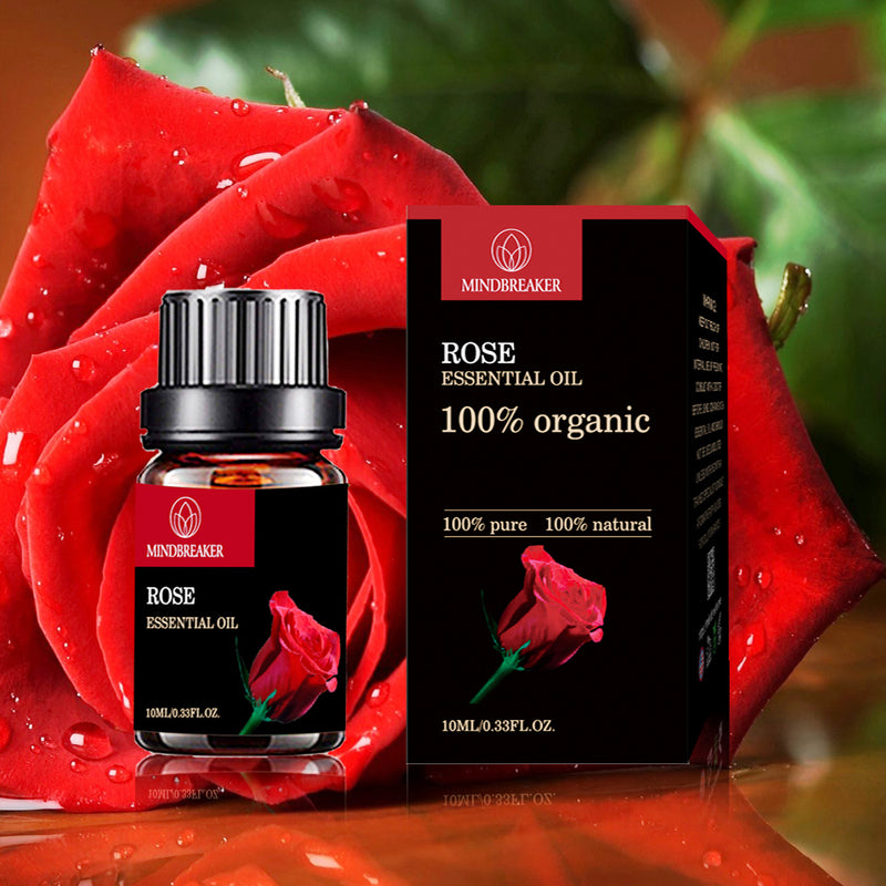 Organic Rose Essential Oil, Organic Aromatherapy Scented Oils 100% Pur –  MindBreaker